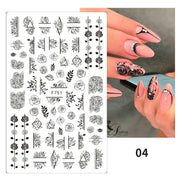 NEW Gold Nail Art 3D Decals Decoration Flower Leaves Nail Art Sticker DIY Manicure Transfer Decal Nail Stickers DailyAlertDeals 13  