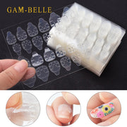 GAM-BELLE 120pcs Double Sided False Nail Art Adhesive Tape Glue Sticker DIY Tips Fake Nail Acrylic Manicure Gel Makeup Tool nail false tips DailyAlertDeals   
