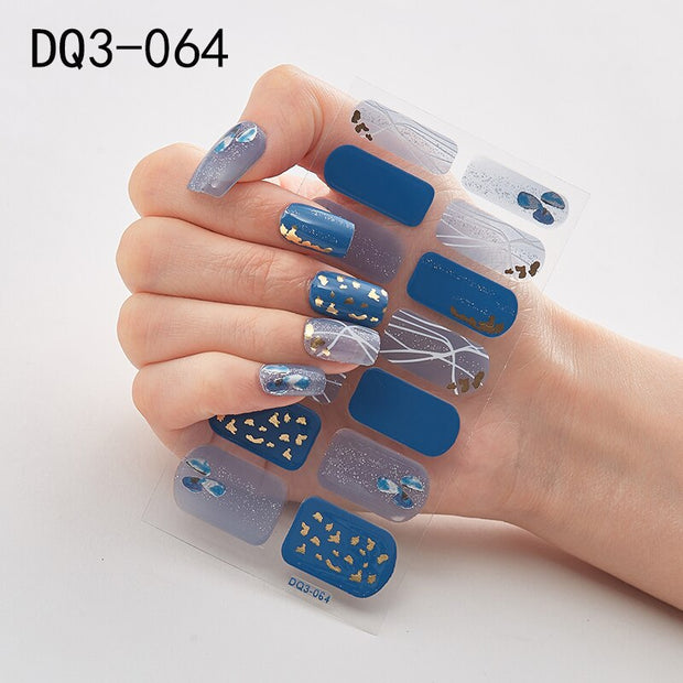 Lamemoria 1pc 3D Nail Slider Beauty Nail Stickers Shining Wave Line Decals Adhesive Manicure Tips Salon Nail Art Decorations nail decal stickers DailyAlertDeals DQ3-64  