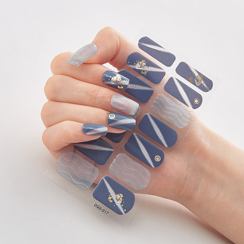 Patterned Nail Stickers Wholesale Supplise Nail Strips for Women Girls Full Beauty High Quality Stickers for Nails Decal stickers for nails DailyAlertDeals DQ3-17  