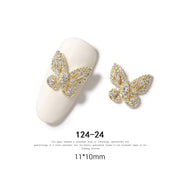 5 pieces 3D metal Zircon Nail art decorations Butterfly rhinestones nail art jewelry alloy zircon tassel pendant nail accessory Nail Rhinestones Jewelry DailyAlertDeals 124-24  