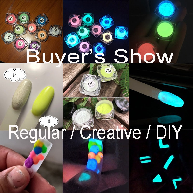 1 Box Neon Phosphor Powder Nail Glitter Powder 10 Colors Dust Luminous Pigment Fluorescent Powder Nail Glitters Glow in the Dark 0 DailyAlertDeals   