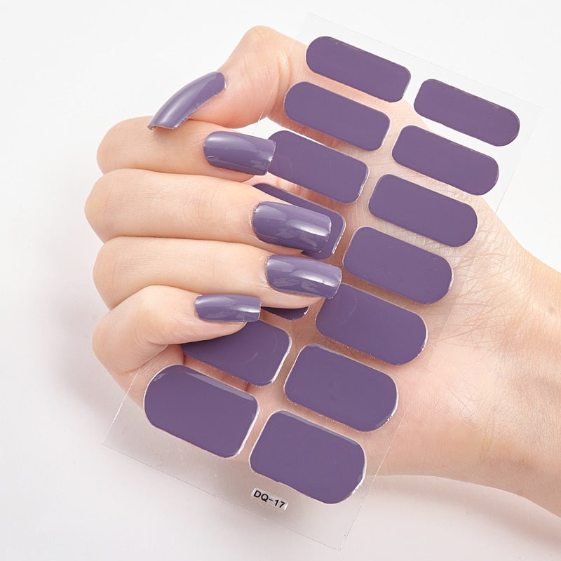 Three Sorts 0f Nail Stickers Full Cover Nail Stickers Novidades Nail Strips Self Adhesive Nail Sticker Nails Sticker Designer Nail Stickers DailyAlertDeals DQ-17  