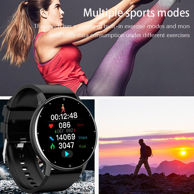 LIGE 2022 New Smart Watch Men Full Touch Screen Sport Fitness Watch IP67 Waterproof Bluetooth For Android ios smartwatch Men+box 0 DailyAlertDeals   
