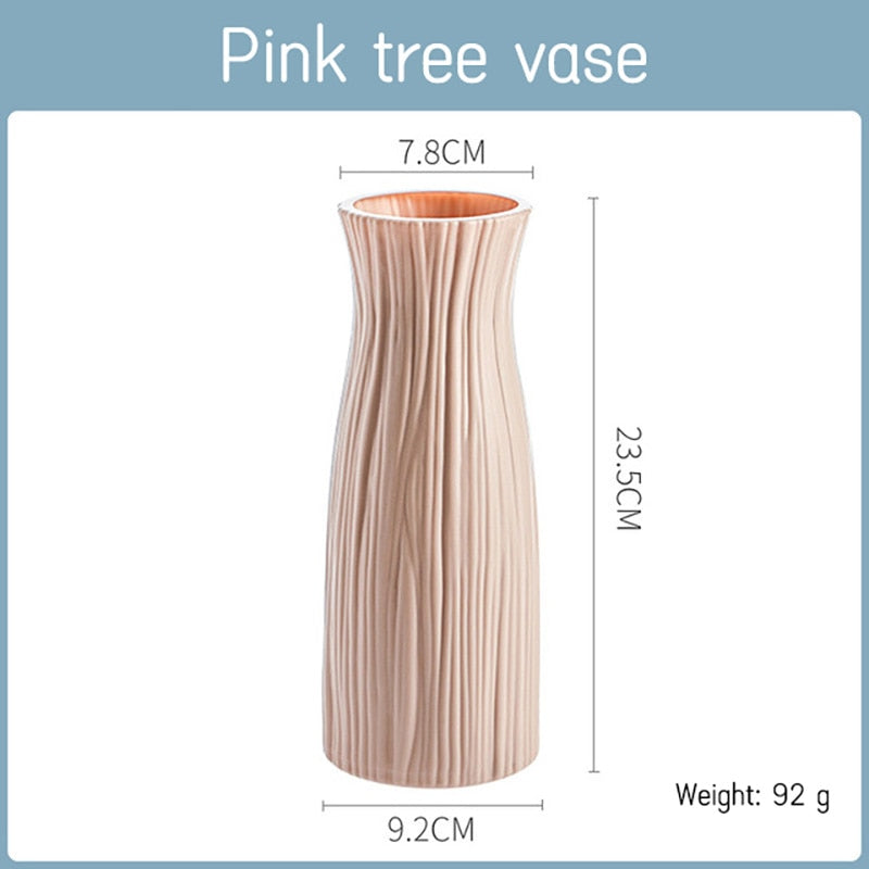 Morandi Plastic Vase Living Room Decoration Ornaments Modern Origami Plastic Vases for Flower Arrangements Home Decoration Plastic Vases Flower Pots DailyAlertDeals 3503 pink  