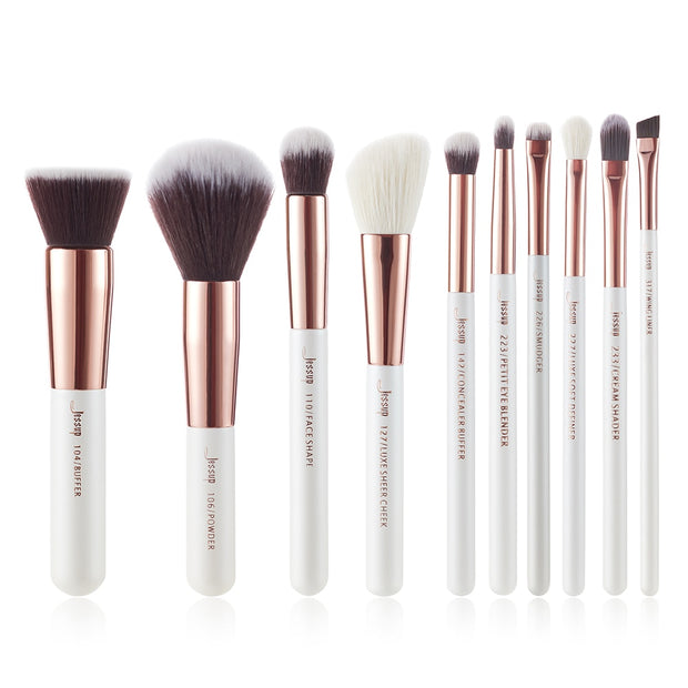Jessup Professional Makeup brushes set ,6- 25pcs Makeup brush Natural Synthetic Foundation Powder Highlighter Pearl White T215  DailyAlertDeals T216(10PCS) China 