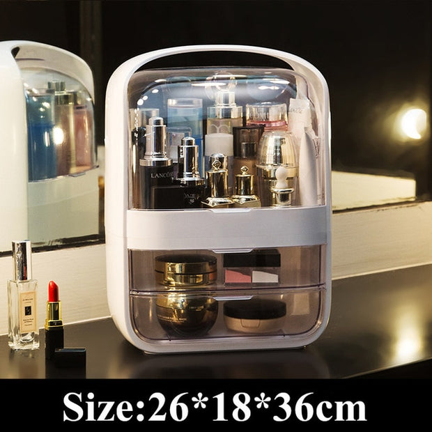 Fashion Big Capacity Cosmetic Storage Box Waterproof Dustproof Bathroom Desktop Beauty Makeup Organizer Skin Care Storage Drawer 0 DailyAlertDeals 19  