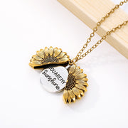 You Are My Sunshine Necklaces For Women Men Lover Gold Color Sunflower Necklace Pendant Jewelry Birthday Gift For Girlfriend Mom Sunflower necklace for her DailyAlertDeals   
