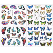 3D Watercolor Butterflies Sliders Nail Art Water Transfer Decal Sticker Blue Valentine&#39;s Day Nail Decoration Tattoo Manicure 0 DailyAlertDeals 4pcs TA627-630  