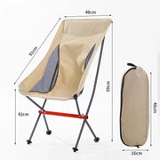 Portable Folding Camping Chair Outdoor Moon Chair Collapsible Foot Stool For Hiking Picnic Fishing Chairs Seat Tools Camping Chair Outdoor DailyAlertDeals China M-Beige 