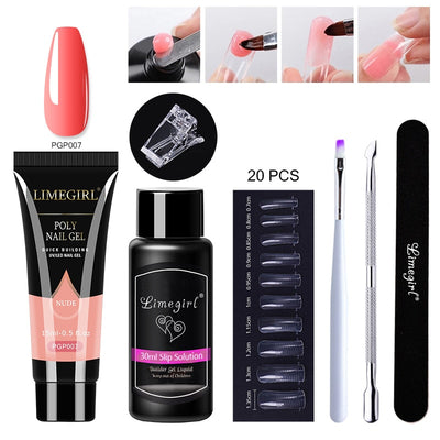 Poly gels Set for nail Extension Manicure Acryl Gel Varnish Set 15ML Poly gels Poly Nail Kit UV Gel Kit Poly gels Set for nail Extension DailyAlertDeals ZH119-PGP007 China 