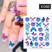 Harunouta Cool Geometrics Pattern Water Decals Stickers Flower Leaves Slider For Nails Spring Summer Nail Art Decoration DIY Nail Stickers DailyAlertDeals X086  