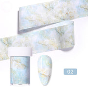 Nail Foils Marble Series Nail Transfer Foils Decorations DIY idea nail Art Transfer Sticker Decals Nail Accessories Nail Sticker DailyAlertDeals green  