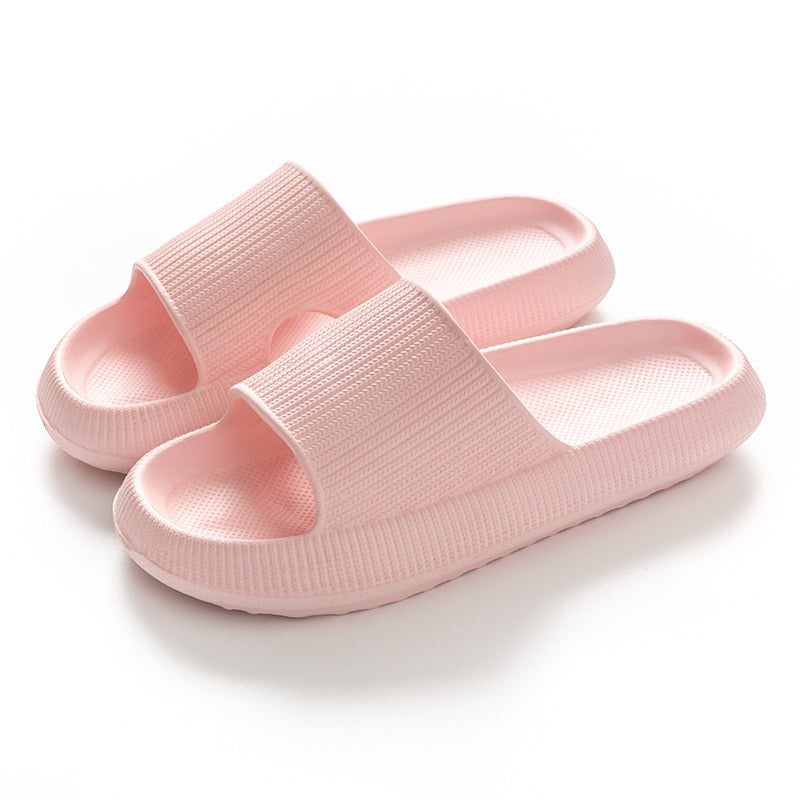 Women Thick Platform Cloud Slippers Summer Beach Soft Sole Slide Sandals Men Ladies Indoor Bathroom Anti-slip Home Slippers Shoe Accessories DailyAlertDeals pink 36-37(240mm) 