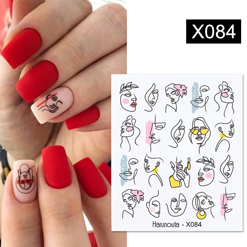 Harunouta Love Heart Designs Red Lips Water Decals Kiss You Miss You English Letter Stickers Valentine's Day Nail Art Decoration 0 DailyAlertDeals X084  