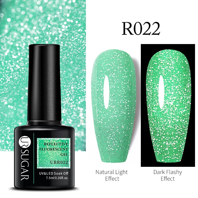 UR SUGAR Fluorescent Gel Nail Polish Neon Yellow Green Blue Color Gel Soak Off UV Nail Gel Varnish For Nail Art Top Coat Neon Fluorescent Gel Nail Polish DailyAlertDeals