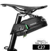 ROCKBROS1.7L Bicycle Bag Waterproof Rear Large Capatity Quick Release Seatpost Shockproof Double Zipper Rear Bag Accessories 0 DailyAlertDeals C27 1L Poland 