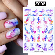 Harunouta Gold Leaf 3D Nail Stickers Spring Nail Design Adhesive Decals Trends Leaves Flowers Sliders for Nail Art Decoration 0 DailyAlertDeals S006  