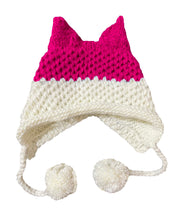BomHCS Cute Fox Ears Beanie Winter Warm 100% Handmade Knit Hat 0 DailyAlertDeals Rose White 1  