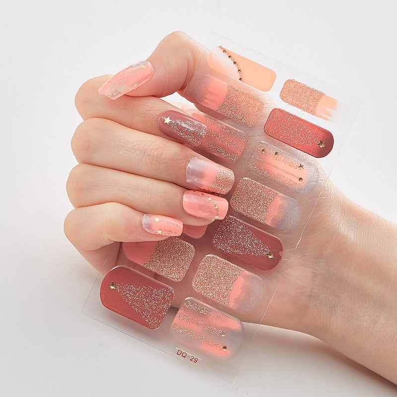 Three Sorts 0f Nail Stickers Full Cover Nail Stickers Novidades Nail Strips Self Adhesive Nail Sticker Nails Sticker Designer Nail Stickers DailyAlertDeals DQ-29  