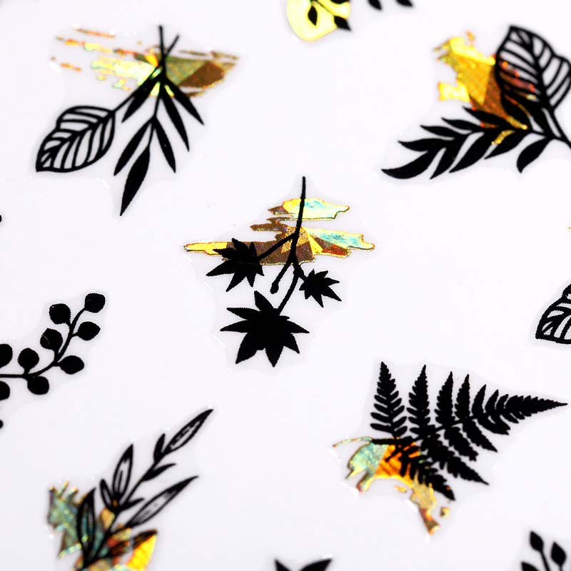 Harunouta Gold Leaf 3D Nail Stickers Spring Nail Design Adhesive Decals Trends Leaves Flowers Sliders for Nail Art Decoration 0 DailyAlertDeals   