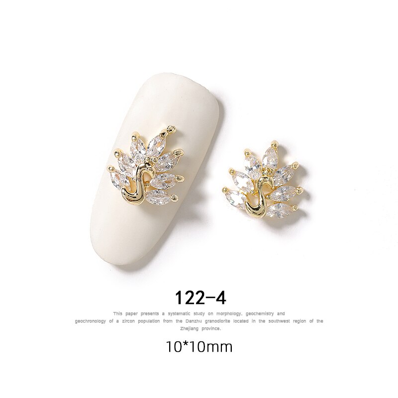 5 pieces 3D metal Zircon Nail art decorations Butterfly rhinestones nail art jewelry alloy zircon tassel pendant nail accessory Nail Rhinestones Jewelry DailyAlertDeals 122-4  