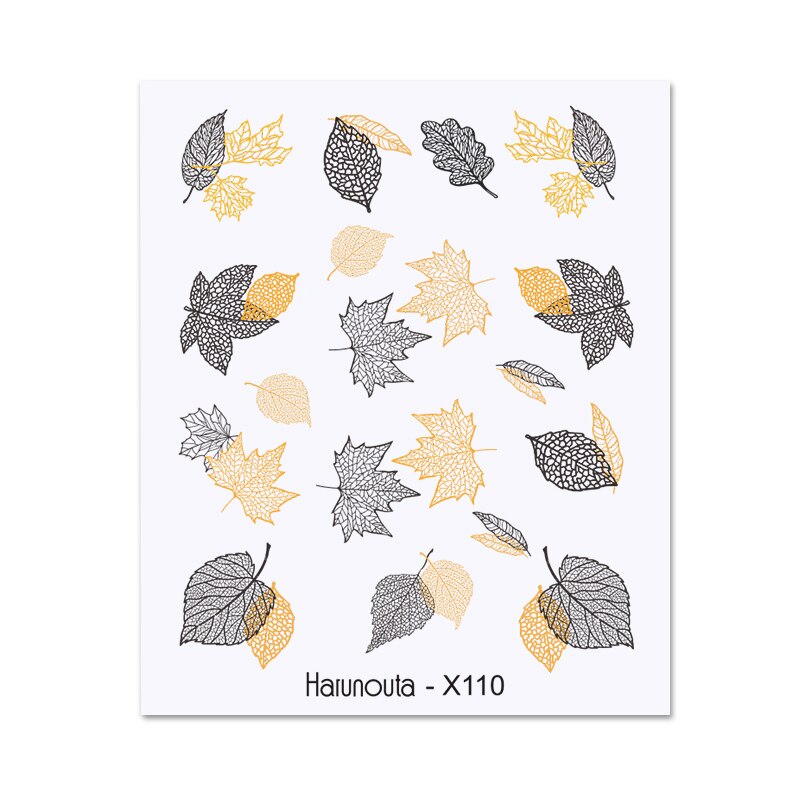 Harunouta Valentine Love Heart Line Dsign Water Nail Stickers Gold Black Leaves Flower Geometrics Slider For Nail Art Decoration Nail Stickers DailyAlertDeals X110  