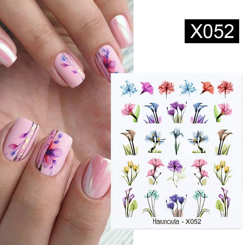 Harunouta Abstract Line Avocado Fruit Leopard Nail Water Sticker Decals Flower Leaves Slider Decoration For Autumn Nail Design 0 DailyAlertDeals