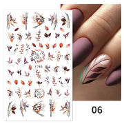 NEW Gold Nail Art 3D Decals Decoration Flower Leaves Nail Art Sticker DIY Manicure Transfer Decal Nail Stickers DailyAlertDeals 28  