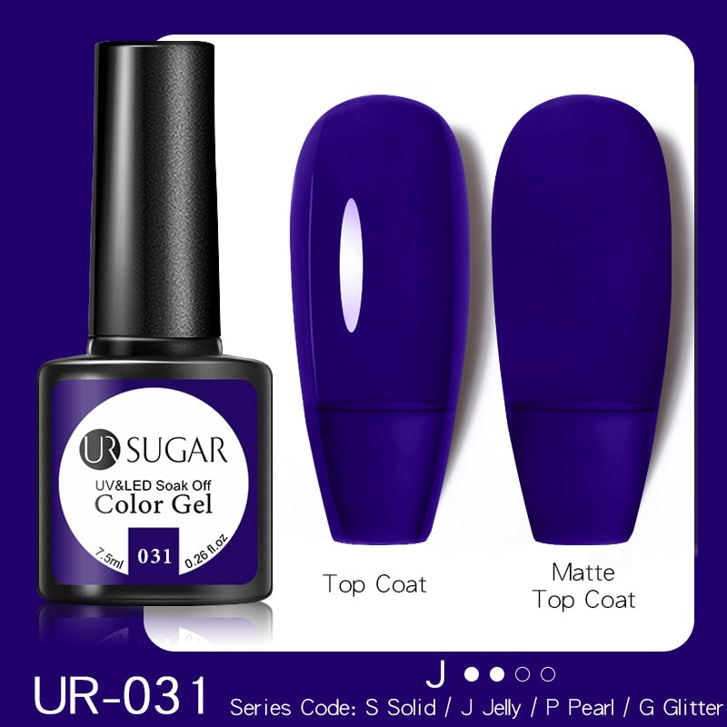 UR SUGAR Fluorescent Gel Nail Polish Neon Yellow Green Blue Color Gel Soak Off UV Nail Gel Varnish For Nail Art Top Coat Neon Fluorescent Gel Nail Polish DailyAlertDeals 031  