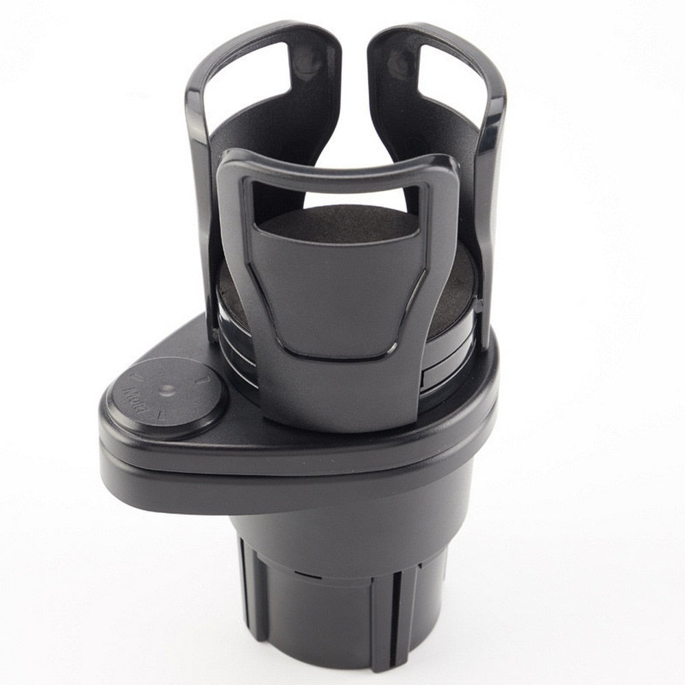 2 In 1 Vehicle-mounted Slip-proof Cup Holder 360 Degree Rotating Water Car Cup Holder Multifunctional Dual Houder Auto Accessory 0 DailyAlertDeals Black  