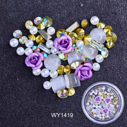 3D Nail Rhinestones Rose Jewelry Diverse DIY Gems Charming Mix Crystal Nail Art Decorations Gel Glitter Charms Nail Accessories Nail Rhinestones Rose Jewelry DailyAlertDeals WY1419  
