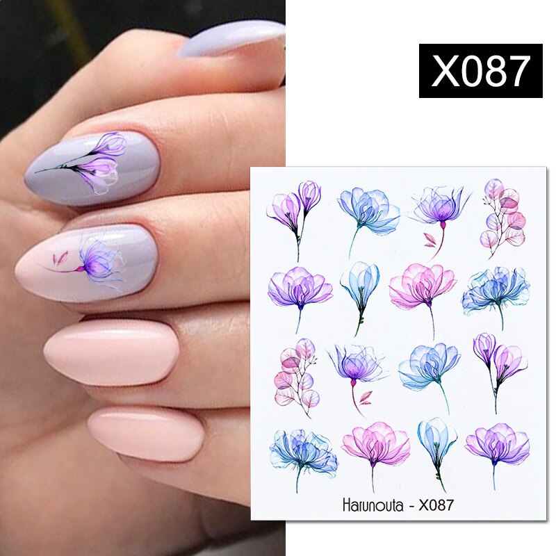 Harunouta Gold Black Tropical Plants Water Decals Stickers Leaves Flower Geometrics Slider For Nails Summer Nail Art Decoration 0 DailyAlertDeals   