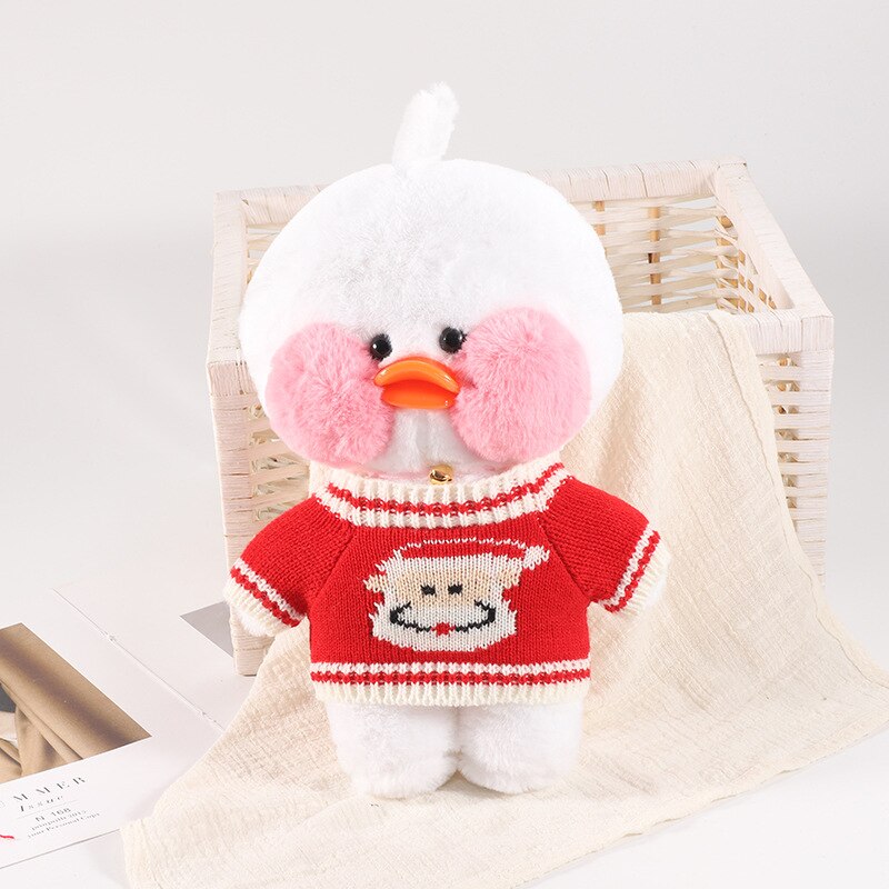 30cm Cute LaLafanfan Cafe Duck Plush Toy Girl Stuffed Soft Kawaii Duck Doll Animal Pillow Christmas Birthday Gift For Kids Child 0 DailyAlertDeals Duck Clothes 4  