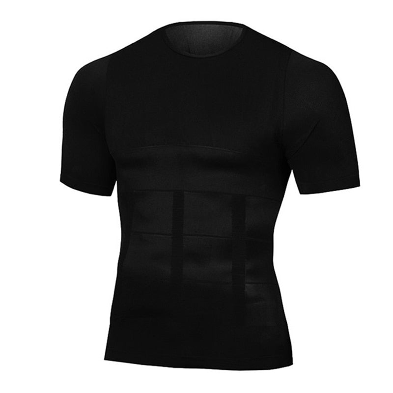Classix Men Body Toning T-Shirt Slimming Body Shaper Corrective Posture Belly Control Compression Man Modeling Underwear Corset 0 DailyAlertDeals Black S China