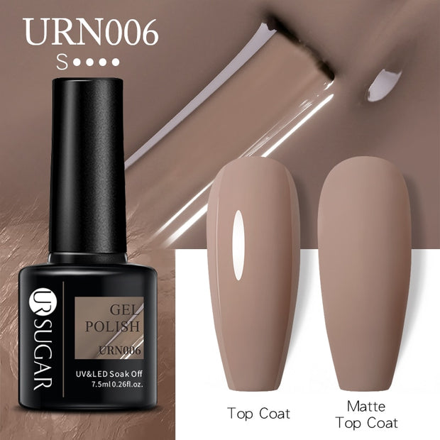 UR SUGAR 7.5ml Dark Purple Gel Nail Polish Soak Off UV LED Semi Permanent Gel Varnishes Manicure Nails Art Matte Top Coat Needed nail polish DailyAlertDeals URN06  