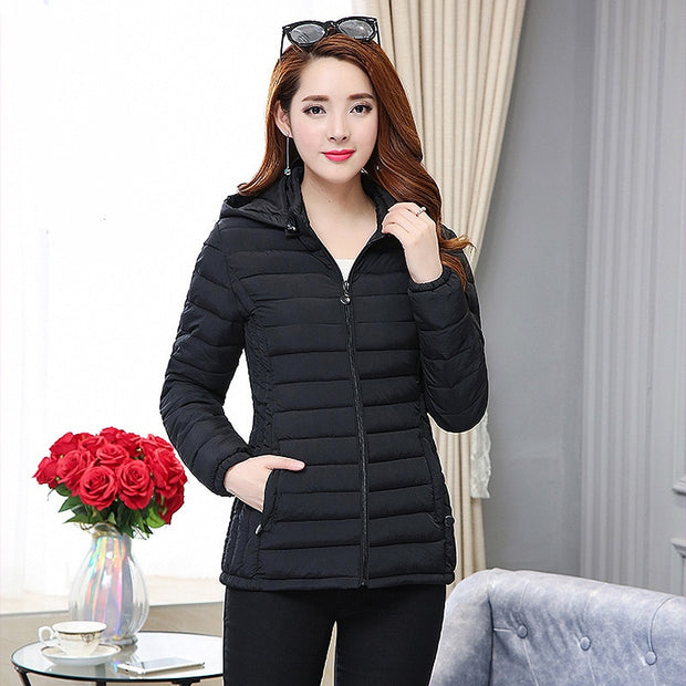 Winter Women Ultralight Thin Padded Jacket Coat Lady Short Parka Outdoor Warm Clothing Female Portable Outwear S20006 0 DailyAlertDeals 1 M 