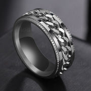Cool Stainless Steel Rotatable Men Couple Ring High Quality Spinner Chain Rotable Rings Punk Women Man Jewelry for Party Gift 0 DailyAlertDeals 6 Steel 