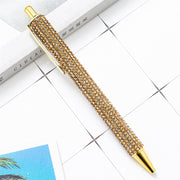 Press Ballpoint Pen Luxury Rhinestone Cute Wedding Rose Gold Metal Stationery School Office Supplies High Quality Pens Wholesale 0 DailyAlertDeals Gold  