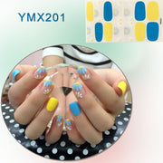 14tips/sheet Hot Colors Series Classic Collection Manicure Nail Polish Strips Nail Wraps,Full Nail Sheet DIY nail art decoration nail decal stickers DailyAlertDeals YMX201  
