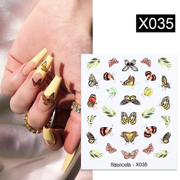 Harunouta Abstract Lady Face Water Decals Fruit Flower Summer Leopard Alphabet Leaves Nail Stickers Water Black Leaf Sliders 0 DailyAlertDeals 16  