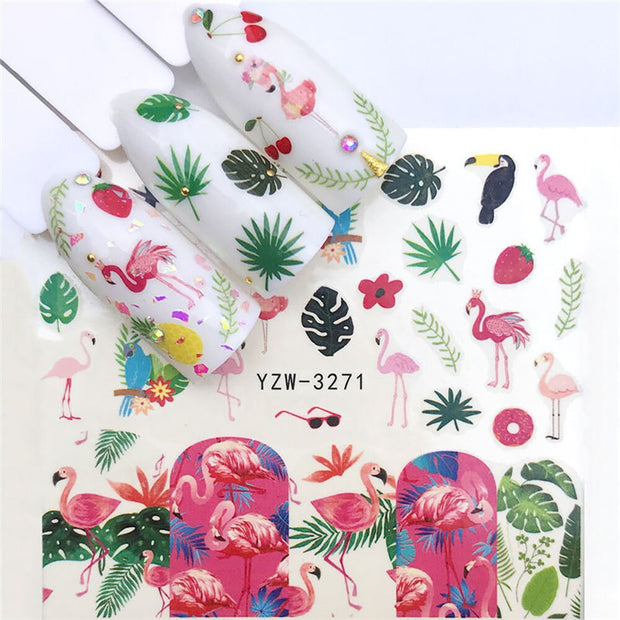 Nail Sticker Wolf Stickers Sliders For Nails Summer Full Nail Design Decorations Water Decals Animal Transfer Children's Slider nail art DailyAlertDeals YZW-3271  