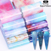 Nail Foils Marble Series Nail Transfer Foils Decorations DIY idea nail Art Transfer Sticker Decals Nail Accessories Nail Sticker DailyAlertDeals sky 3  
