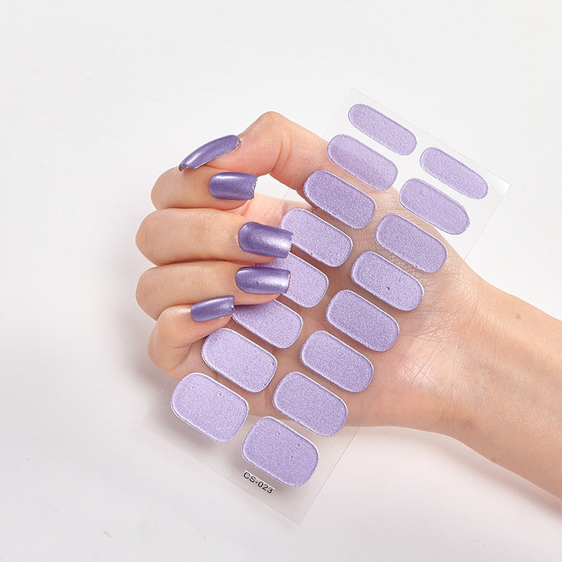 16 Tips/Sheet Nailart Nailart Sticker Nail Tips Manicure Decoracion Fashion Nail Polish Self Adhesive Nail Sticker Creative nail decal stickers DailyAlertDeals CS-23  