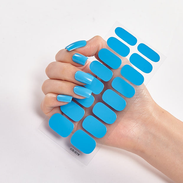 Manicure Decoracion Self Adhesive Foil Nail Art Stickers 2020 Fashion Nail Polish Pure Solid Color Nail Decoration Women Salon nail decal sticker DailyAlertDeals CS-19  