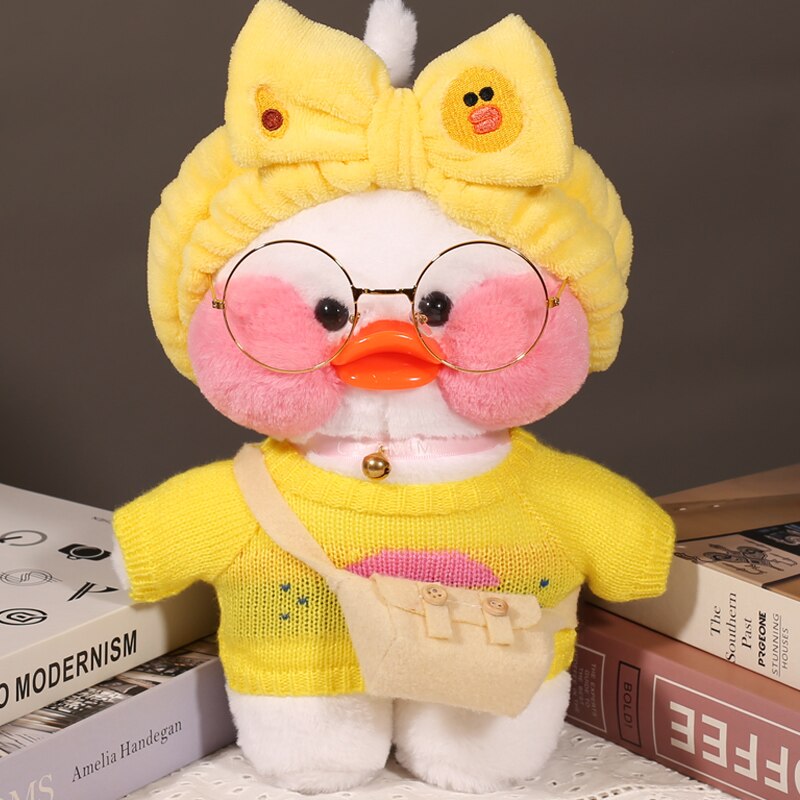 30cm Cute LaLafanfan Cafe Duck Plush Toy Girl Stuffed Soft Kawaii Duck Doll Animal Pillow Christmas Birthday Gift For Kids Child Duck Plush Toy Girl DailyAlertDeals Plush Toys 4  