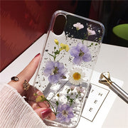 Qianliyao Dried Flower Silver foil Phone Cases For iPhone 14 13 12 11 Pro Max XS Max XR X 6 6s 7 8 Plus SE Soft Silicone Cover 0 DailyAlertDeals For iphone X 2 