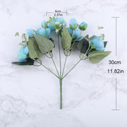 30cm Rose Pink Silk Peony Artificial Flowers Bouquet 5 Big Head and 4 Bud Cheap Fake Flowers for Home Wedding Decoration indoor Flowers DailyAlertDeals   