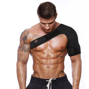 Adjustable Breathable Gym Sports Care Single Shoulder Support Back Brace Guard Strap Wrap Belt Band Pads Black Bandage Men/Women 0 DailyAlertDeals   