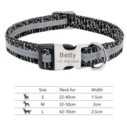 Nylon Dog Collar Personalized Pet Collar Engraved ID Tag Nameplate Reflective for Small Medium Large Dogs Pitbull Pug pet collars DailyAlertDeals 095-Gray S 